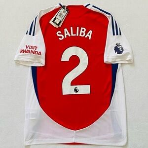Arsenal Saliba 2024 25 home PLAYER VERSION Premier League jersey NWT